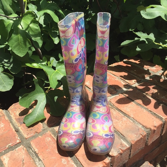 Coach Pixy Poppy “POP C” Rainboots Q497 Size 6 - Picture 2 of 13